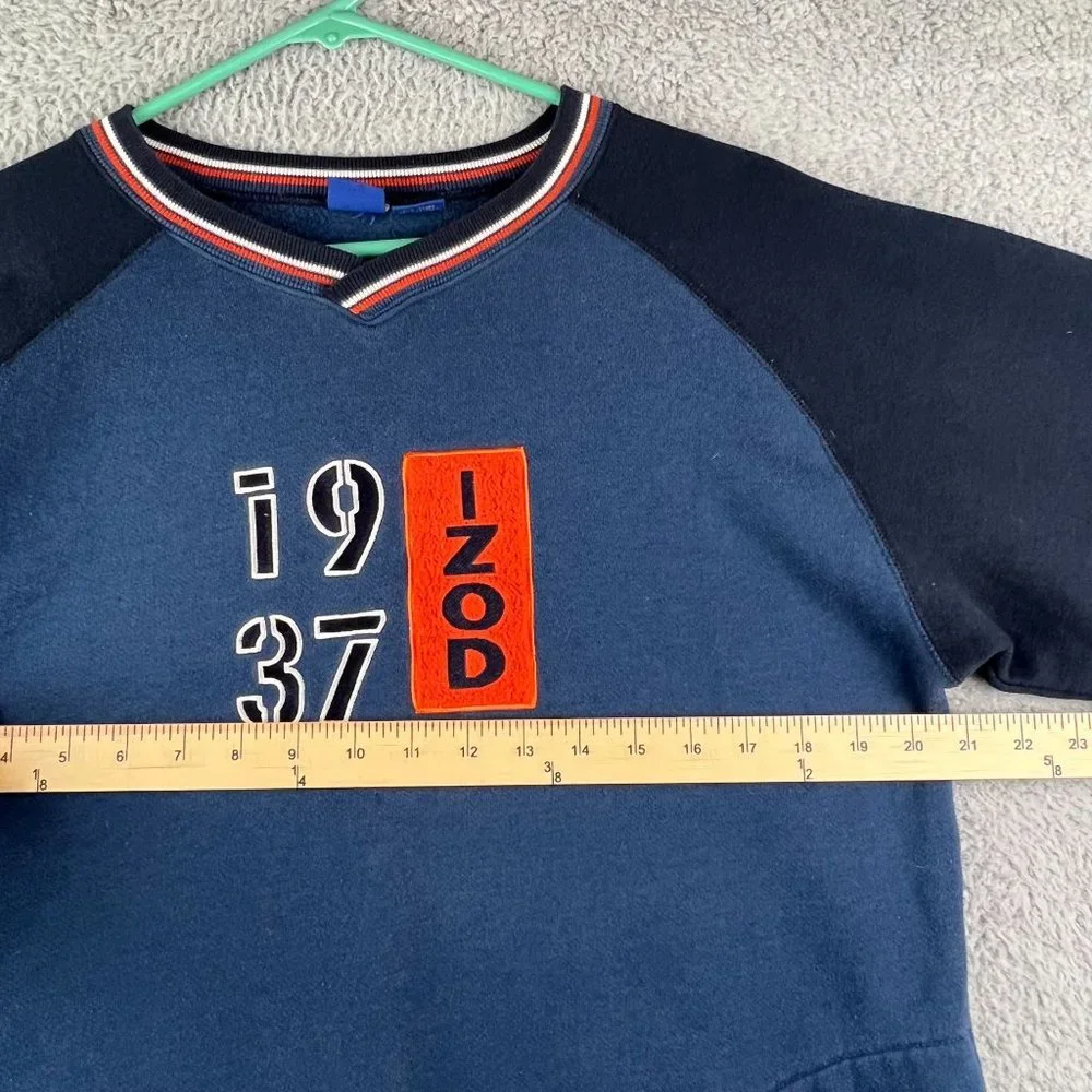 Vintage Izod sweatshirt kid spell out Long‎ sleeve size L(14/16)